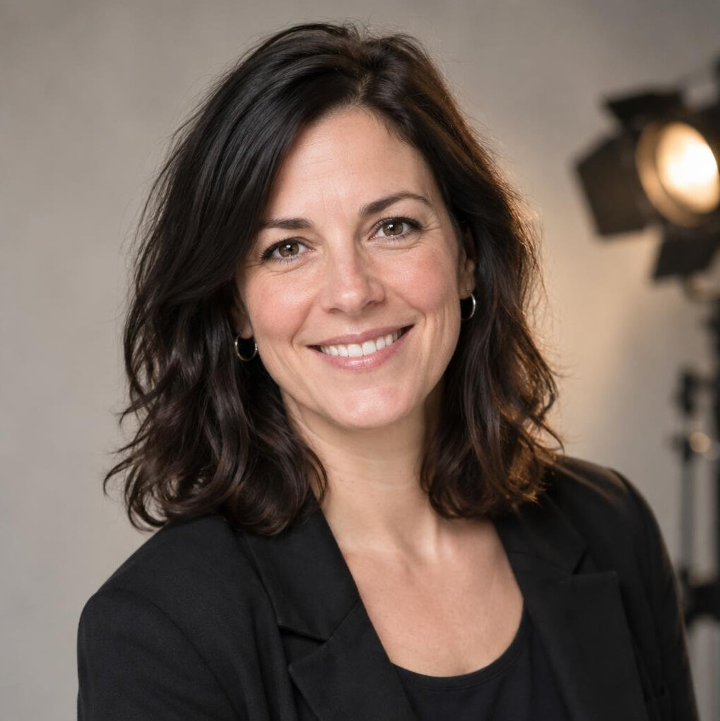 Portrait of a smiling woman with dark hair